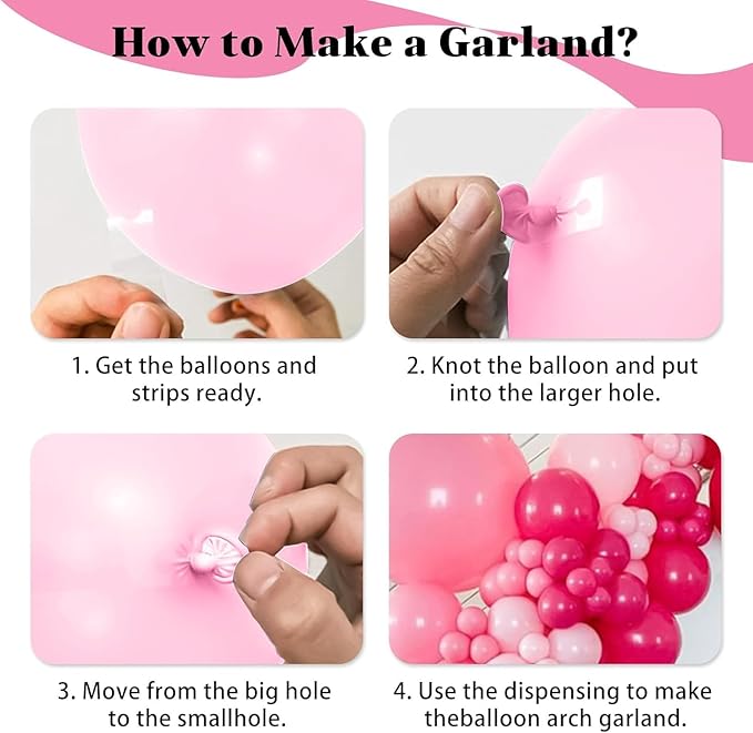 Pink Balloon Arch Kit, 112 PCS Pink and Hot Pink Pastel Pink Metallic Balloons Garland with Explosion Star Heart Foil Balloons for Girls Birthday Bridal Valentine's Day Princess Party Decorations