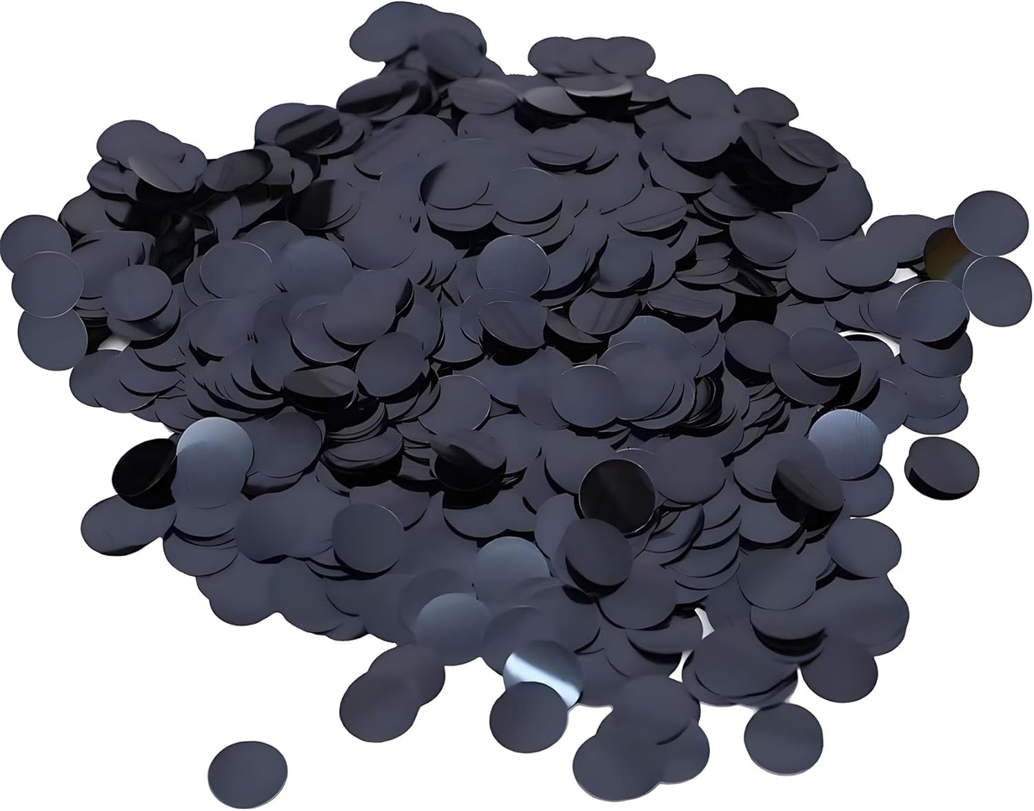 Black Round Foil Confetti Beautiful Metallic Table Confetti Glitter for Fill Balloons, Wedding,Birthday, Party,Festival Decoration(8000PCS)