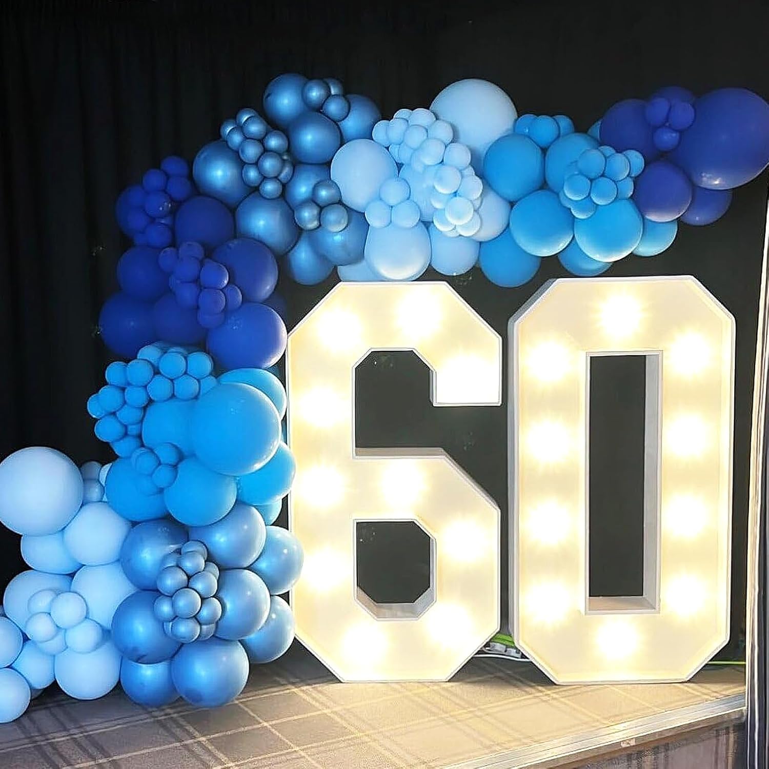 Blue Balloon and Metallic Blue Balloons Garland Arch Kit,160PCS Navy Pastel Pearl Blue Balloons with Heart Foil Balloon for Birthday Baby Shower Party Anniversary Decoration