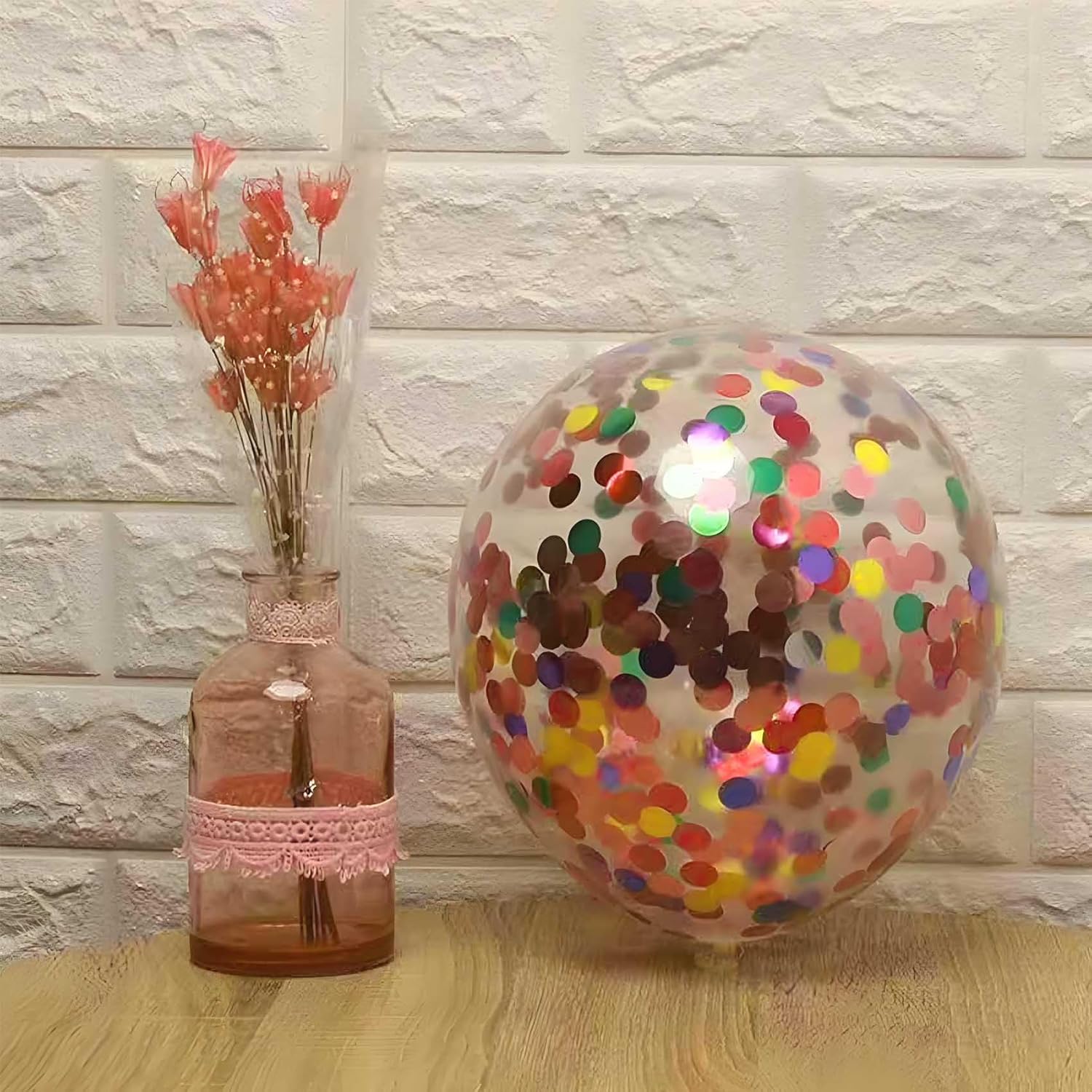 Multi Color Round Foil Confetti Beautiful Rainbow Metallic Table Confetti Glitter for Fill Balloons, Wedding,Birthday,Party,Festival Decoration(8000PCS)