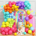 Multicolor Neon Balloon Arch Garland Kit, Colorful Balloons Arch Assorted Color Latex Ballons Kit Rainbow Balloon Garland for Summer Pool Tropical Theme Carnival Kids Birthday Party Decorations