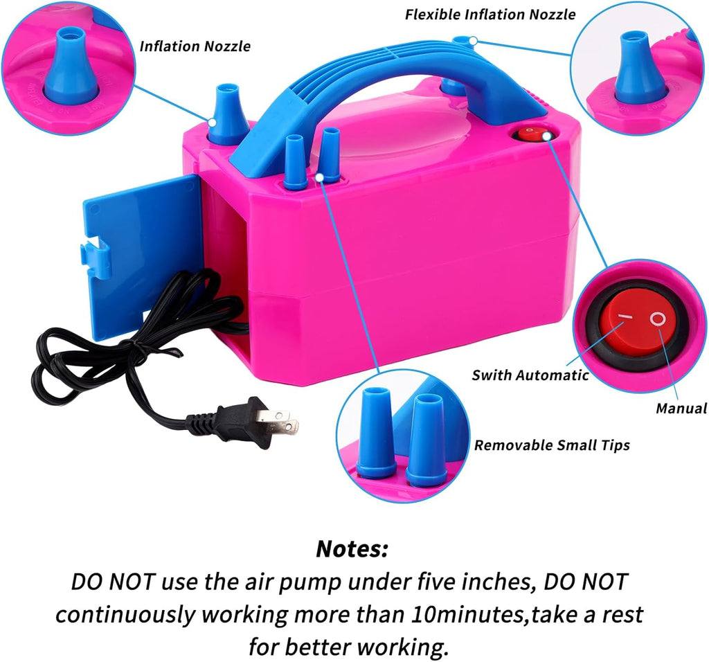 RUBFAC Balloon Arch Kit and Balloon Pump, 10Ft Wide Adjustable Balloon Arch Stand for Floor Frame with Electric Pump Bases Balloon Accessories for Birthday Party Baby Shower Festival Decorations