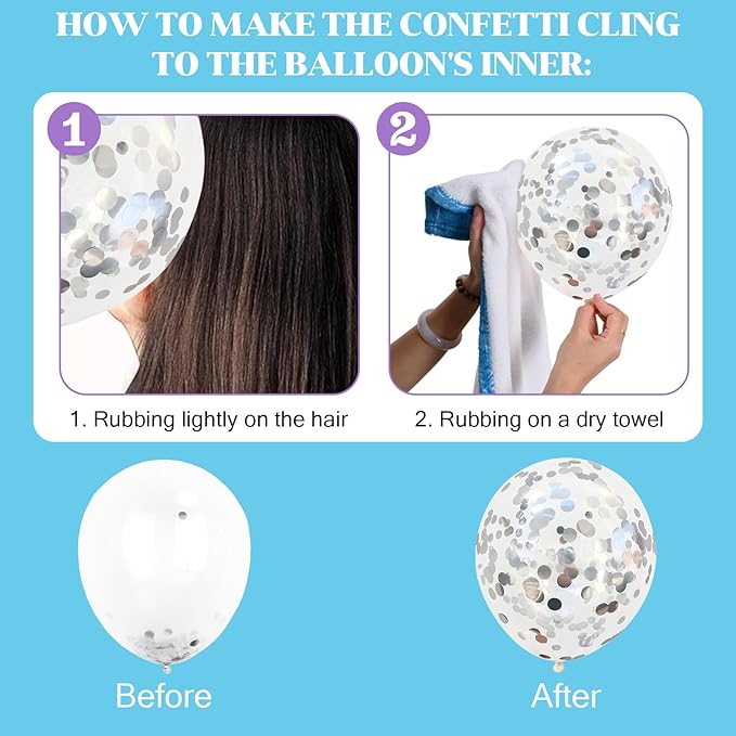 Snowflake Balloon Arch Garland Kit, Snowflake Birthday Party Decorations Metallic Blue Purple Silver Latex Balloon Snowflake Foil Balloons for Winter Wonderland Christmas Snow Party