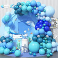 GRESAHOM Blue Balloons Arch Kit, Slate Teal Blue Royal Blue Turquoise Balloons Garland Kit, Ocean Theme Birthday Party Decorations, Under The Sea Balloon Arch for Boys Baby Shower Party Supplies