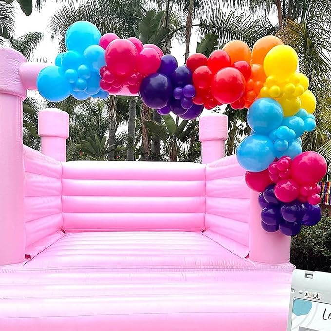 Multicolor Neon Balloon Arch Garland Kit, Colorful Balloons Arch Assorted Color Latex Ballons Kit Rainbow Balloon Garland for Summer Pool Tropical Theme Carnival Kids Birthday Party Decorations