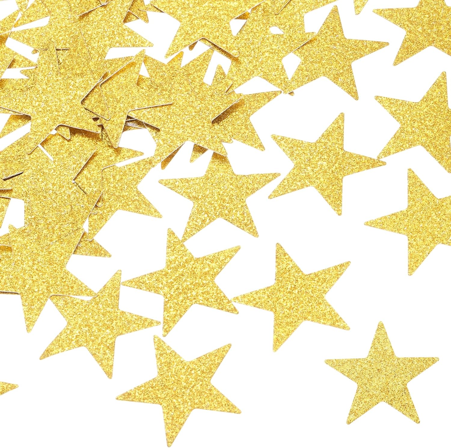 MECCANIXITY 250Pcs Heart Confetti Glitter Confetti Table Confetti Decor for Party Wedding Festival Decorations,1.18x1.18Inch,Light Gold