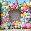 Flower Balloon Arch Kit, 122Pcs Hot Pink Pastel Blue Dusty Green Macaron Orange Lavender Purple Yellow Matte Balloons for Girls Easter Floral-themed Party Boho Baby Shower Wedding Birthday Decorations